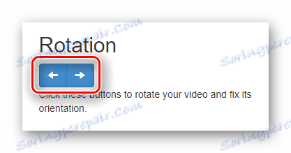 أزرار لتحويل الصورة إلى اليمين أو اليسار على موقع Rotate My Video