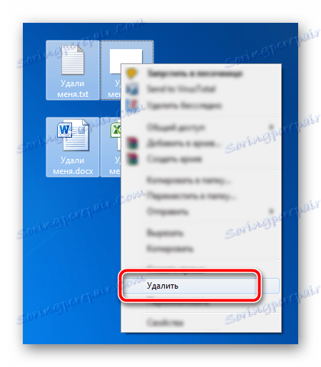 Odstráňte nepotrebné súbory z pracovnej plochy v systéme Windows 7