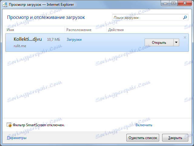 IE. Oglejte si prenose