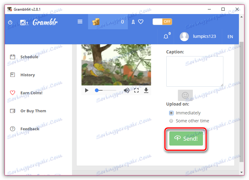 ارسال فیلم ها به Instagram از یک رایانه