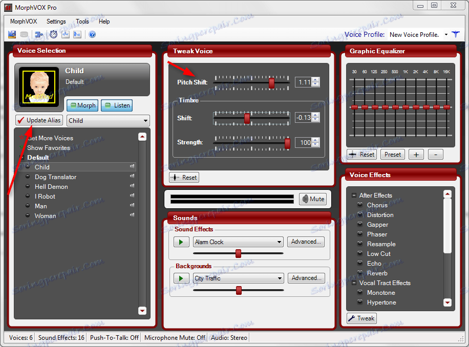 Konfiguriranje MorphVox Pro 2