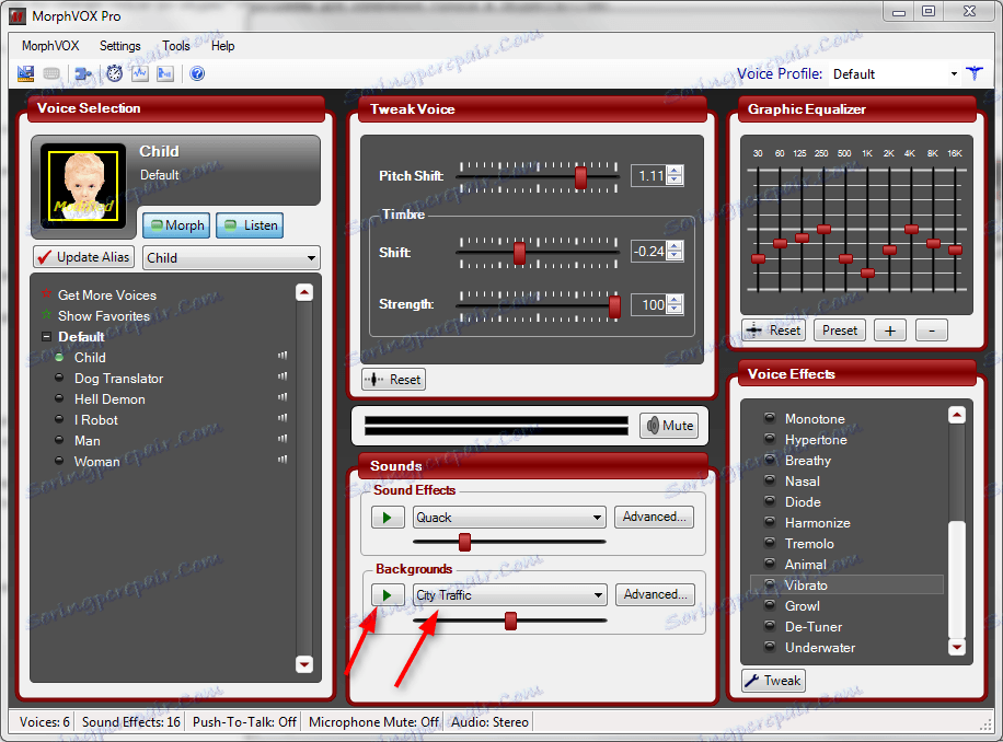 Konfiguriranje MorphVox Pro 4