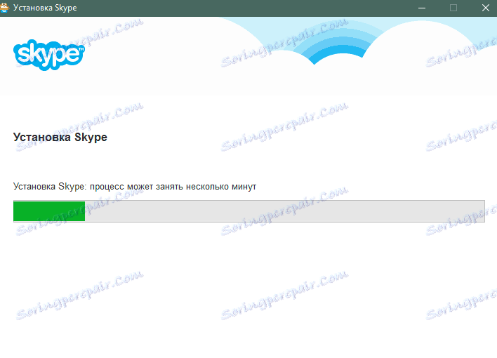 Proces instalace souborů Skype