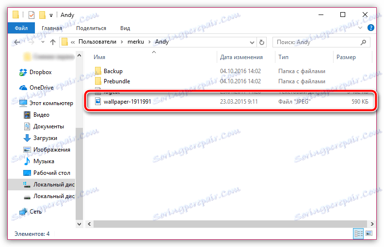 Kopírovanie obrázka do priečinka Andy