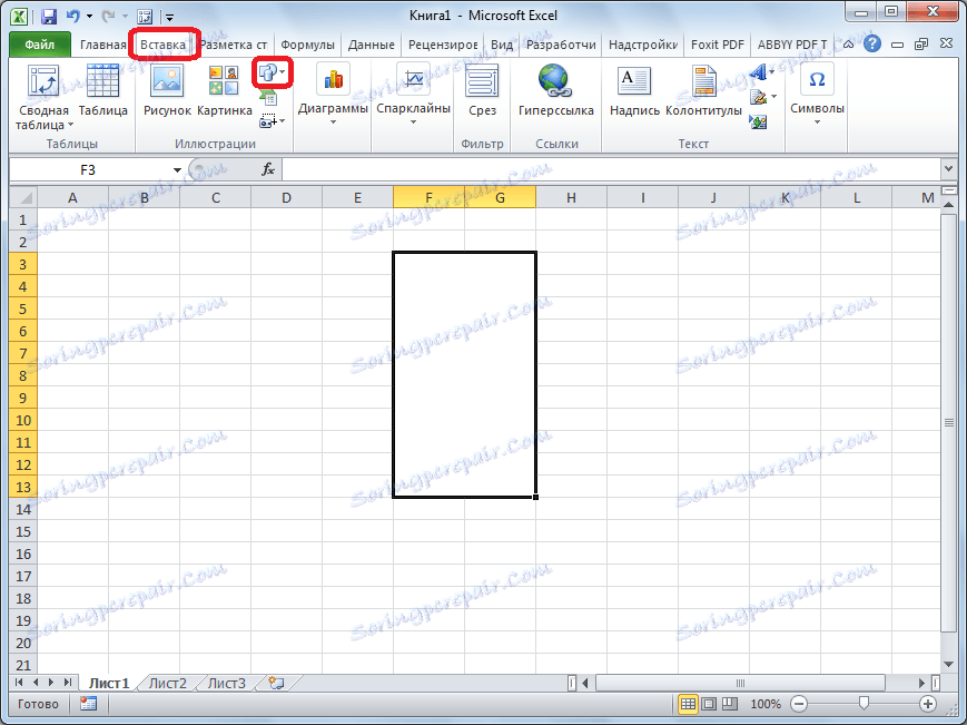 Przejście do kształtów w programie Microsoft Excel