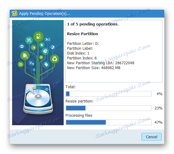 Rad čarobnjaka za particioniranje MiniToola u Windovsu 10