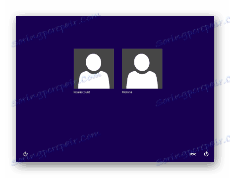 Izbirnik uporabnika Windows 8