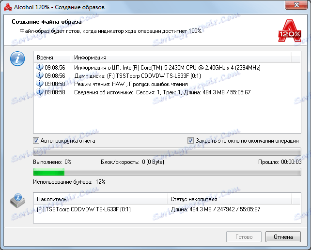 proces tworzenia obrazu w Alkoholu 120%