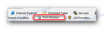 نذهب إلى علامة التبويب Print Monitors in Autoruns