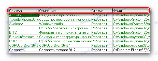 عرض عام لنافذة الخدمات في AVZ