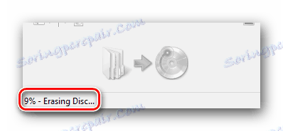 Průběh čištění disků v programu ImgBurn
