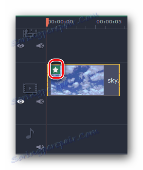 Gumb, da pokličete kontekstni meni posnetka v urejevalniku videooglasov Movavi