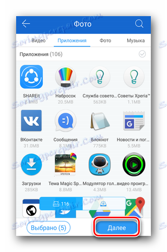 Vyberte soubory, které chcete přenést z telefonu s Androidem do počítače