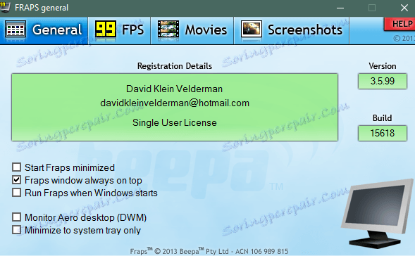 Запущенный FRAPS для записи видео из игры Steam