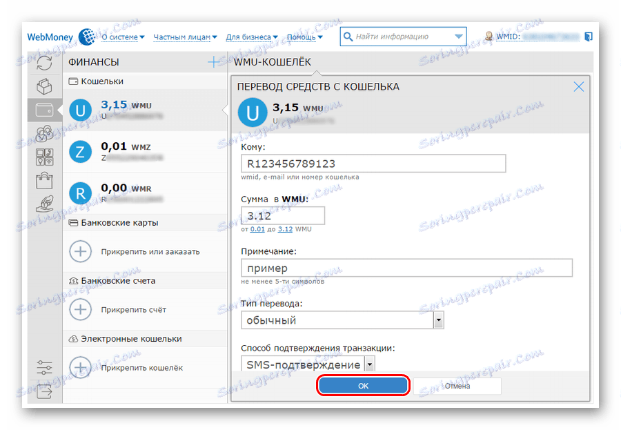 převod peněz z webu WebMoney