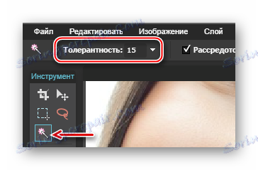 إعداد عصا سحرية في Photoshop-online