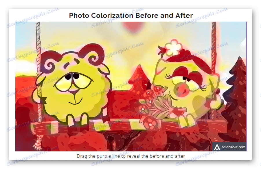 Преглед на резултата в режим на цял екран в услугата Colorize Black