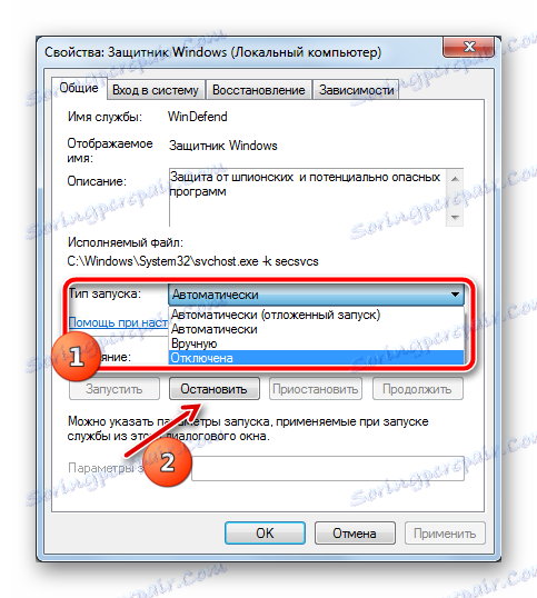 Onemogočite in zaustavite izbrano storitev v operacijskem sistemu Windows 7