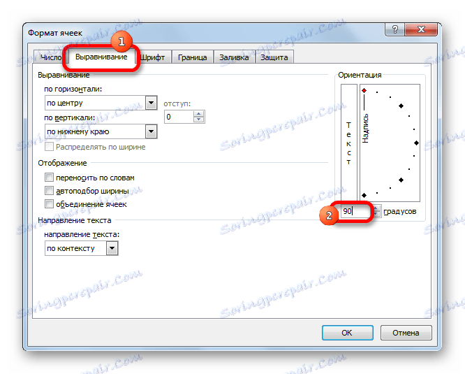 Nastavení stupňů v aplikaci Microsoft Excel