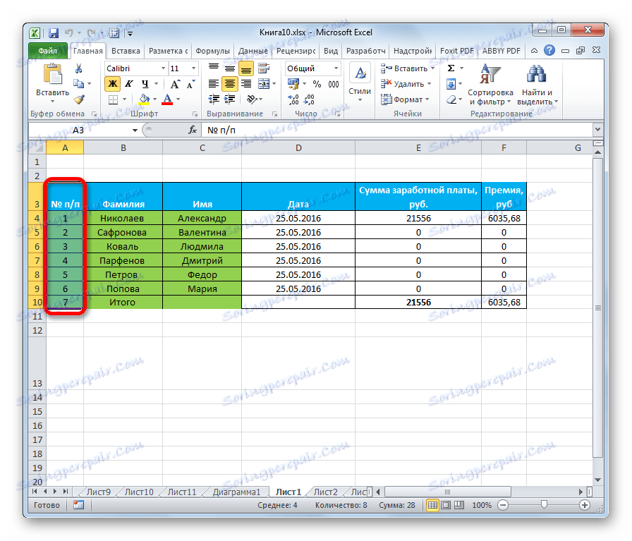Vyberte rozsah v aplikaci Microsoft Excel