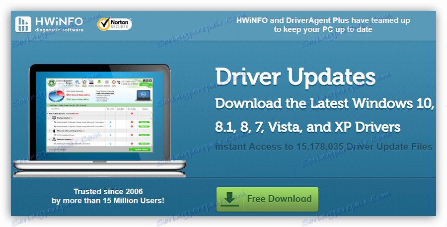 Stránka ke stažení pro aktualizaci ovladačů HWiNFO