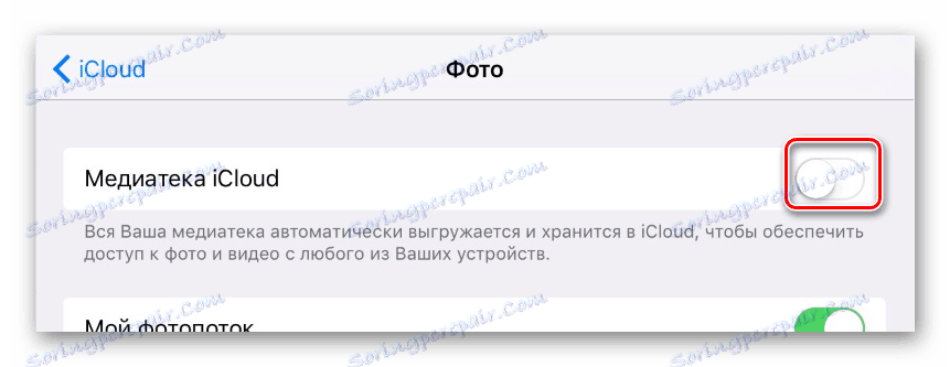 Възможността да активирате библиотеката iCloud в мобилното си приложение iCloud