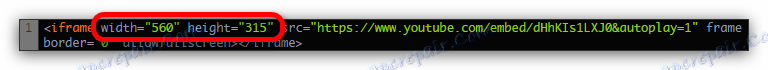تغییر اندازه ویدئو در HTML کد آن