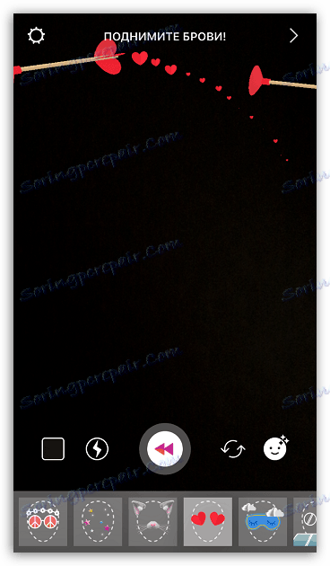 Maske v Instagramu za iOS