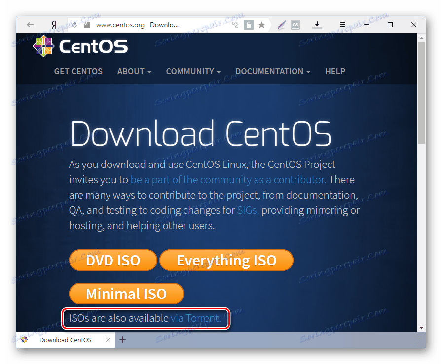 تحميل ملف تورنت CentOS