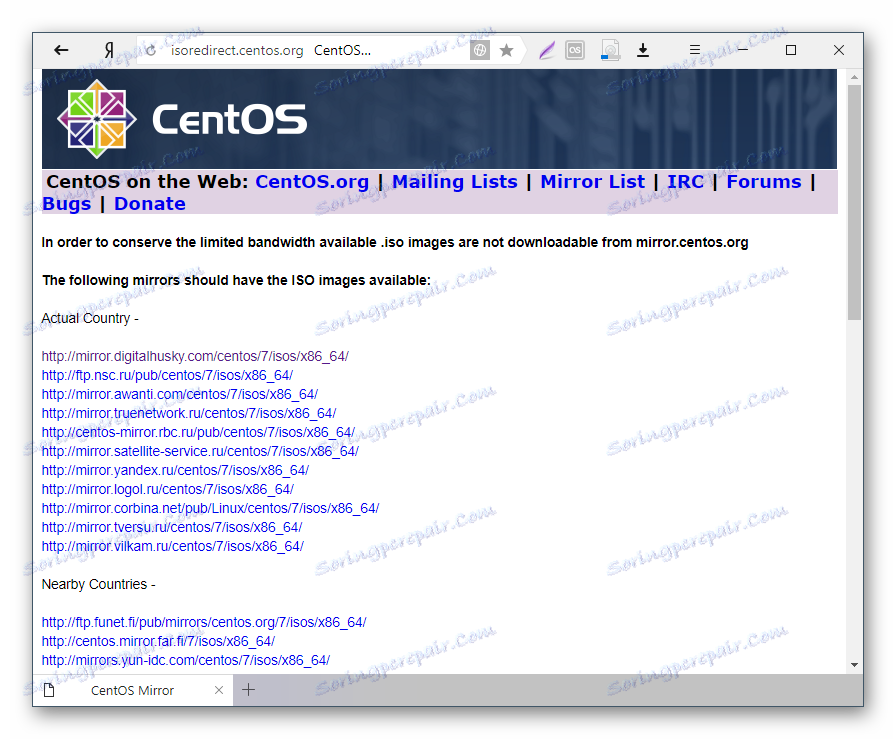 المرايا سيل ملفات CentOS