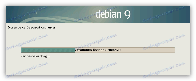 инсталиране на базовата система при инсталиране на Debian 9