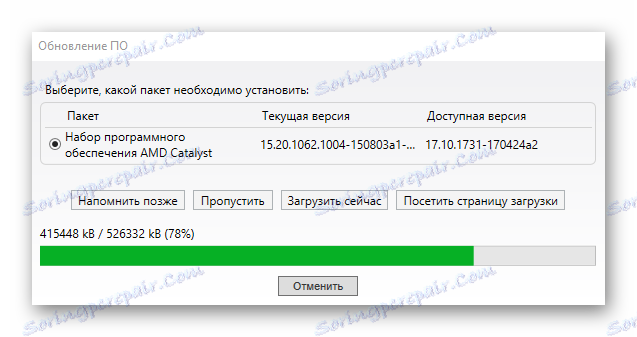 AMD Catalyst Control Center aktualizuje postęp pobierania