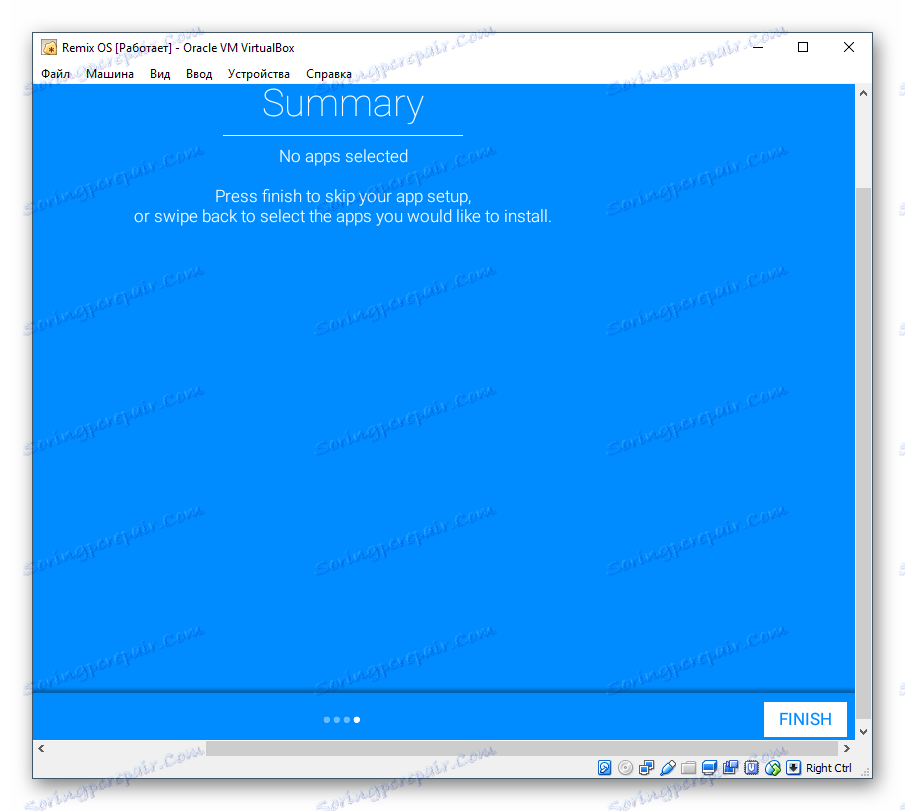 Preskočitev namestitve aplikacij Remix OS v VirtualBoxu