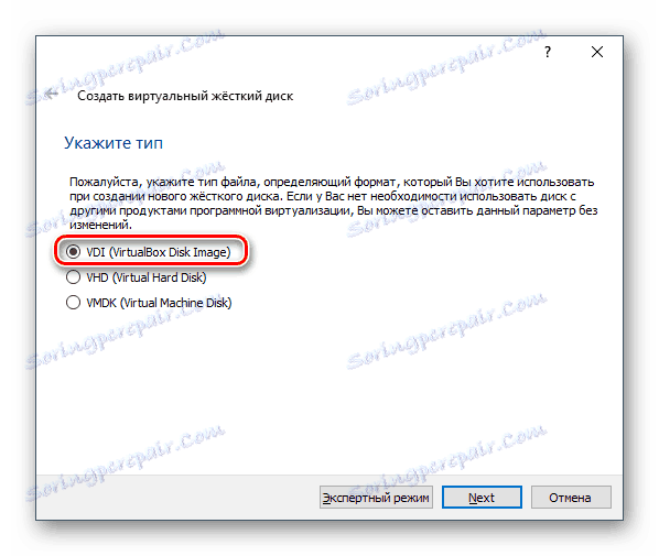 Virtualni tip HDD v VirtualBox za Remix OS