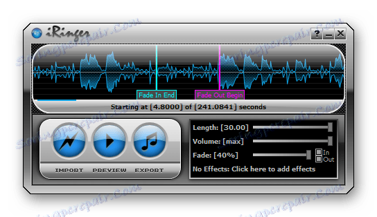 Створення рінгтона iRinger