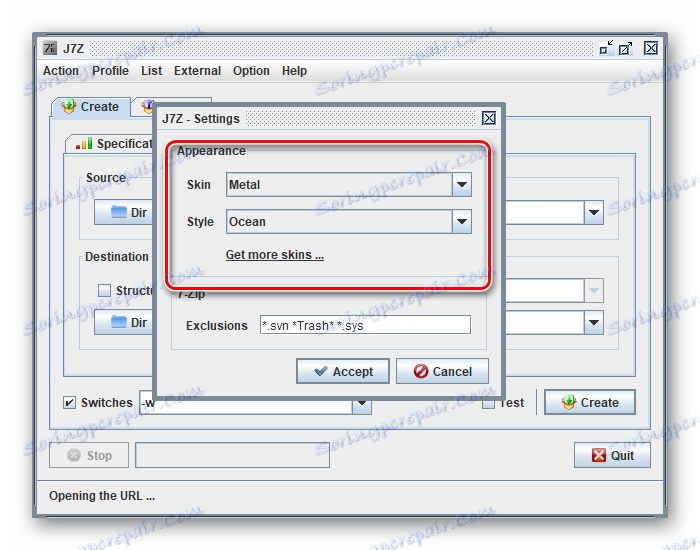 Prispôsobenie vzhľadu v J7Z