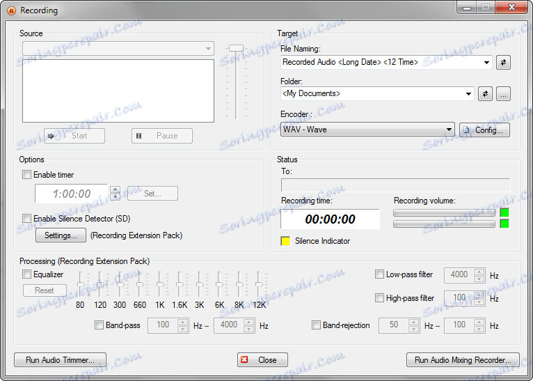 Записване на музика в Jetaudio