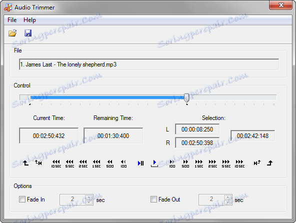 Изрежете музика в Jetaudio