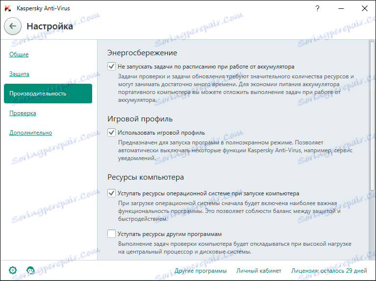 Uspešnost v Kaspersky Anti-Virus