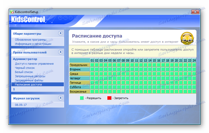 کنترل دسترسی کودکان به برنامه