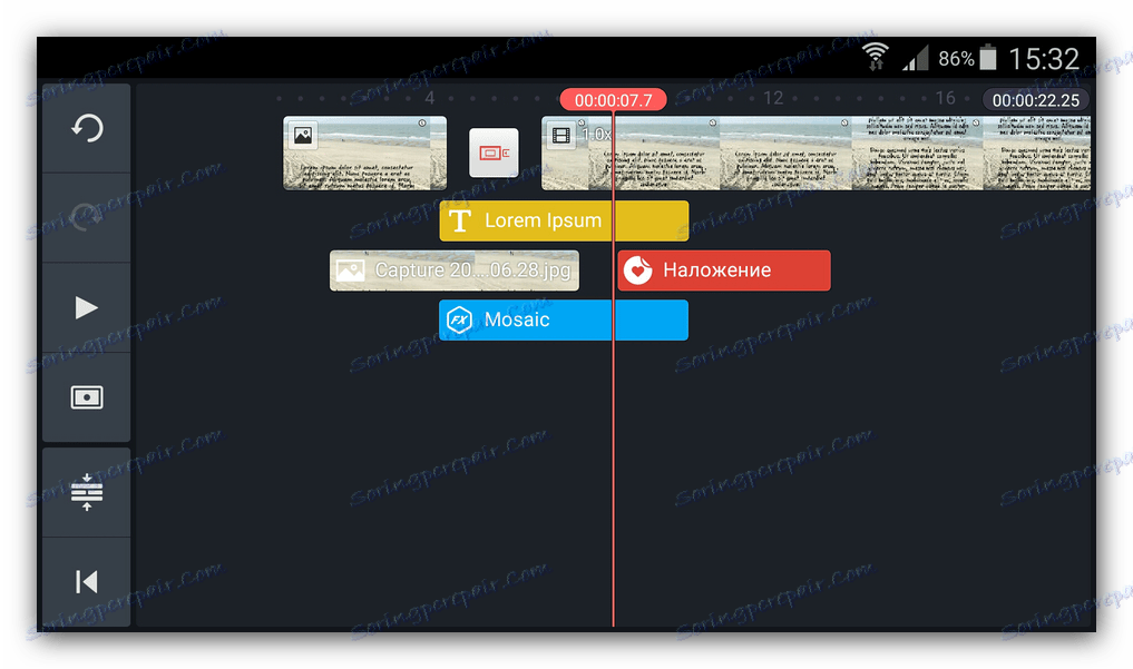 Manipulacja elementami Kinemaster Pro
