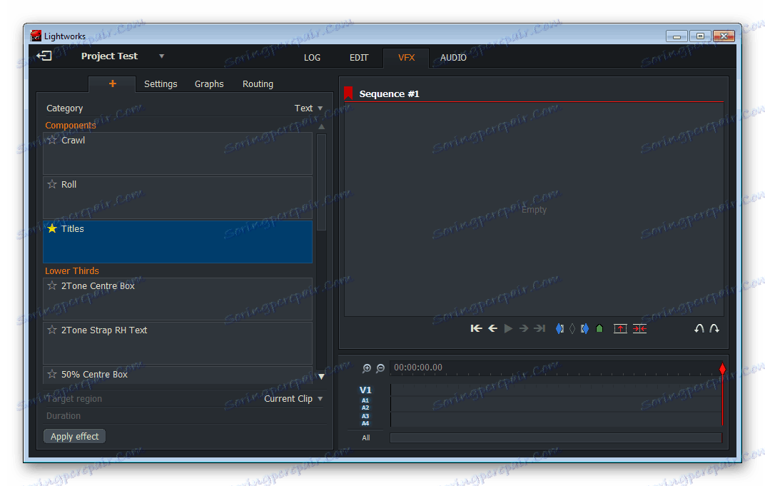 ефекти Lightworks
