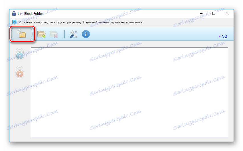 Nastavení hesla pro zadání Lim LockFolder