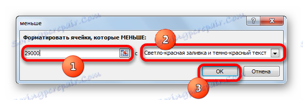 Okno pre nastavenie podmieneného formátovania v programe Microsoft Excel