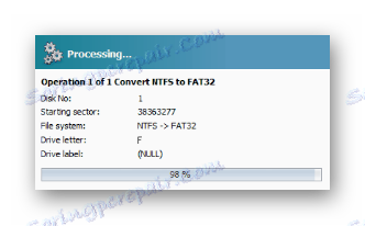 Процес конвертації файлової системи NTFS в FAT32 програмою Macrorit Disk Partition Expert
