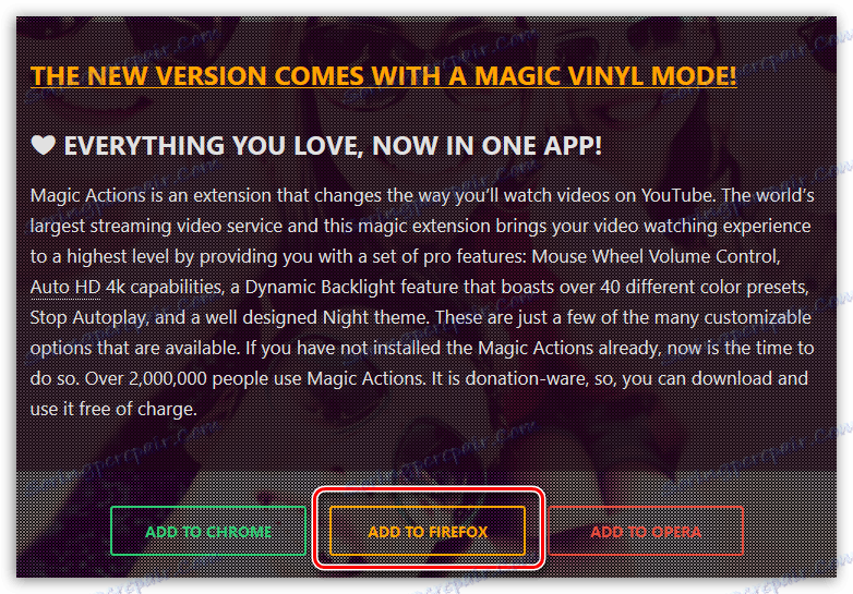 Magic Actions For Youtube Firefox
