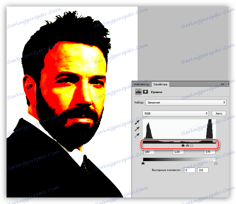 ضبط طبقة التكيف مستويات عند إنشاء صورة الكرتون في برنامج فوتوشوب