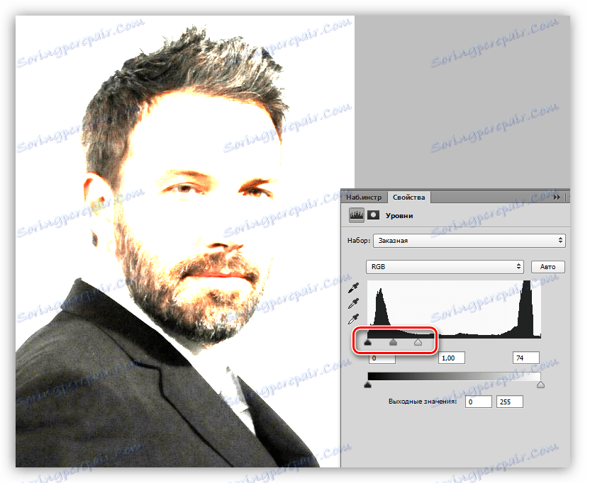 ضبط مستويات طبقة الضبط لإبراز النقاط المهمة في Photoshop