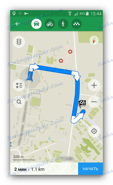 Маркирайте маршрута Maps.Me