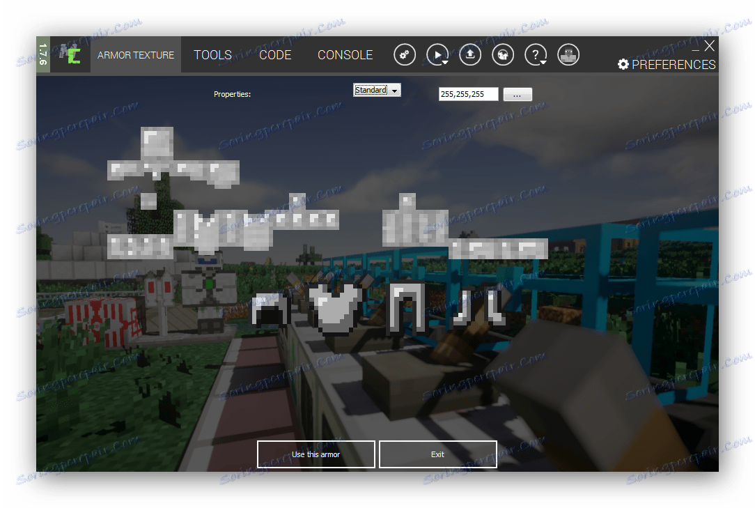 Dodanie zbroi do MCreatora